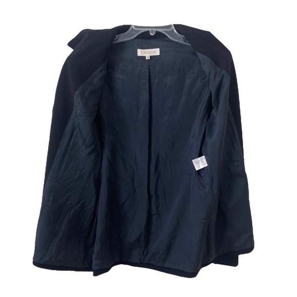 ESCADA wool navy black blazer jacket sz 38 - business casual - formal - stretchy - Picture 10 of 13